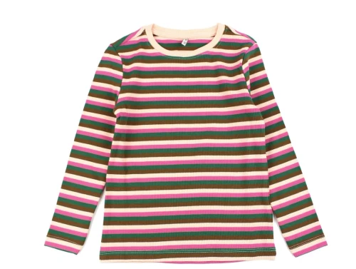 Kids ONLY tropical peach/fuchsia rose stribet top